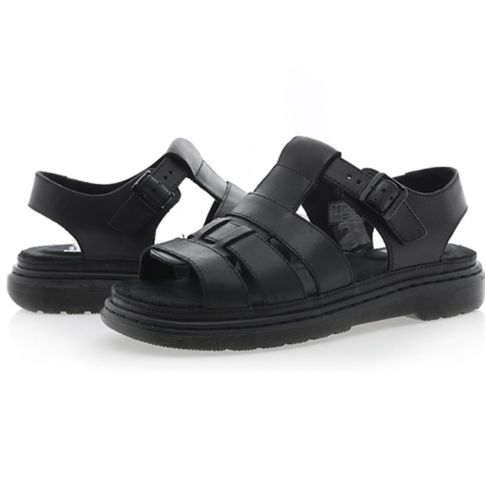 Vintage Dr Martens Black Strappy Carolyn Ankle Buckle Sandals Size US 9 Retro